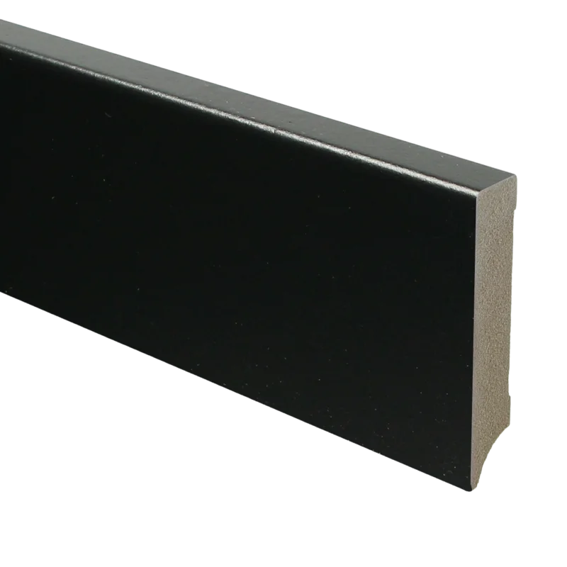 Hete Deal MDF Moderne Plint 90x18 RAL 9005 Zwart 15945